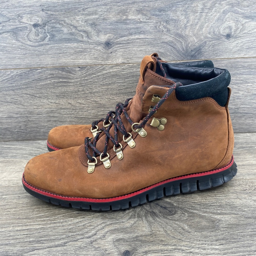 Cole Haan Zerogrand Hiker Boots Mens 10M Brown Suede C26774 Grand.OS Ankle